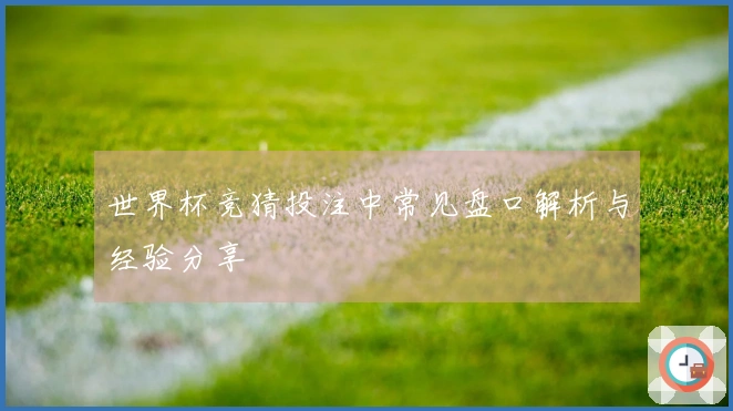 世界杯竞猜投注中常见盘口解析与经验分享